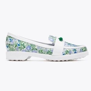 Tory Sport Floral Golf Loafers - White and Green